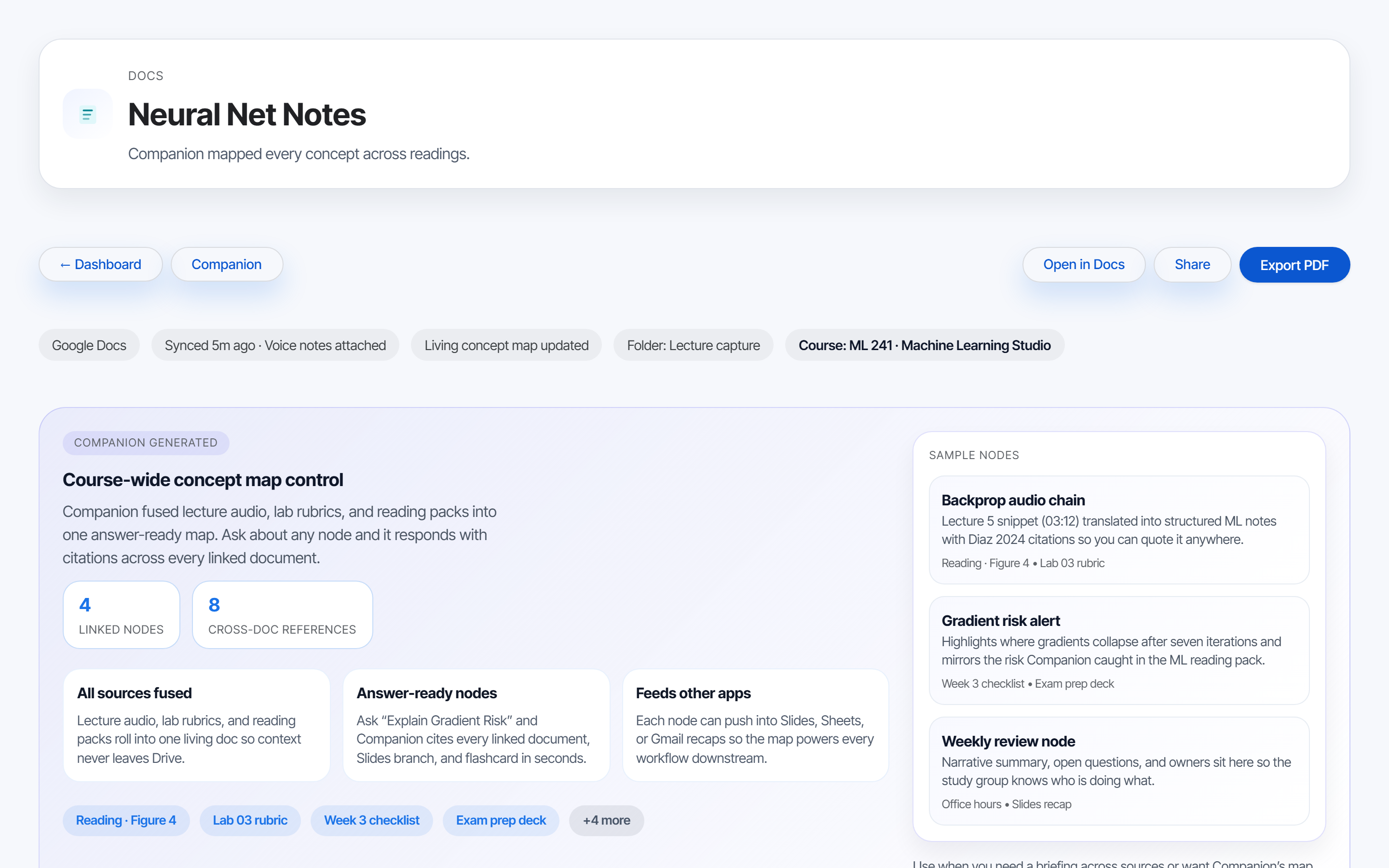 Living Concept Maps — screenshot