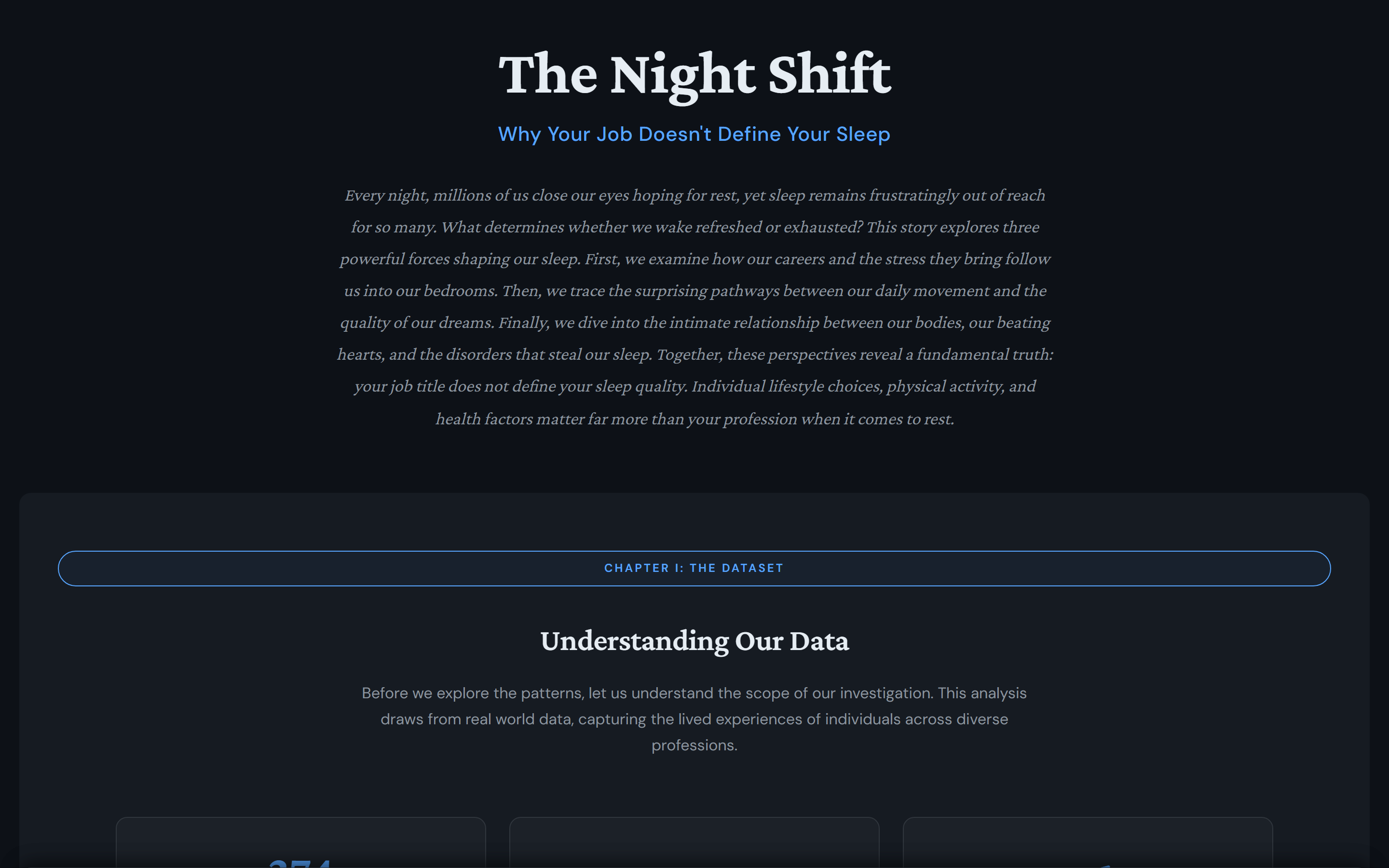 The Night Shift: Visualizing Sleep, Stress, and Health — hero image