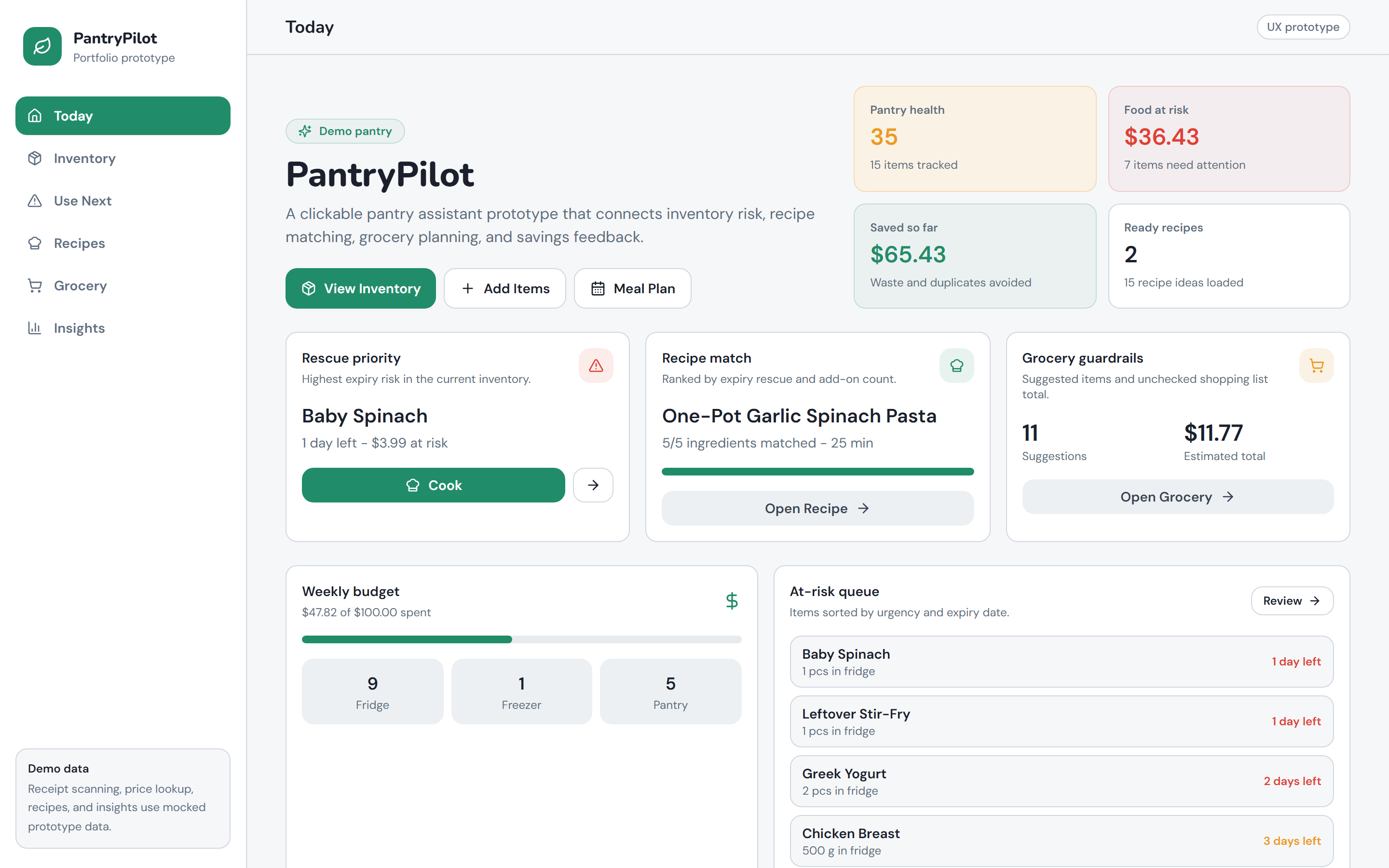 PantryPilot: Know What Will Spoil, Cook What You Have — hero image