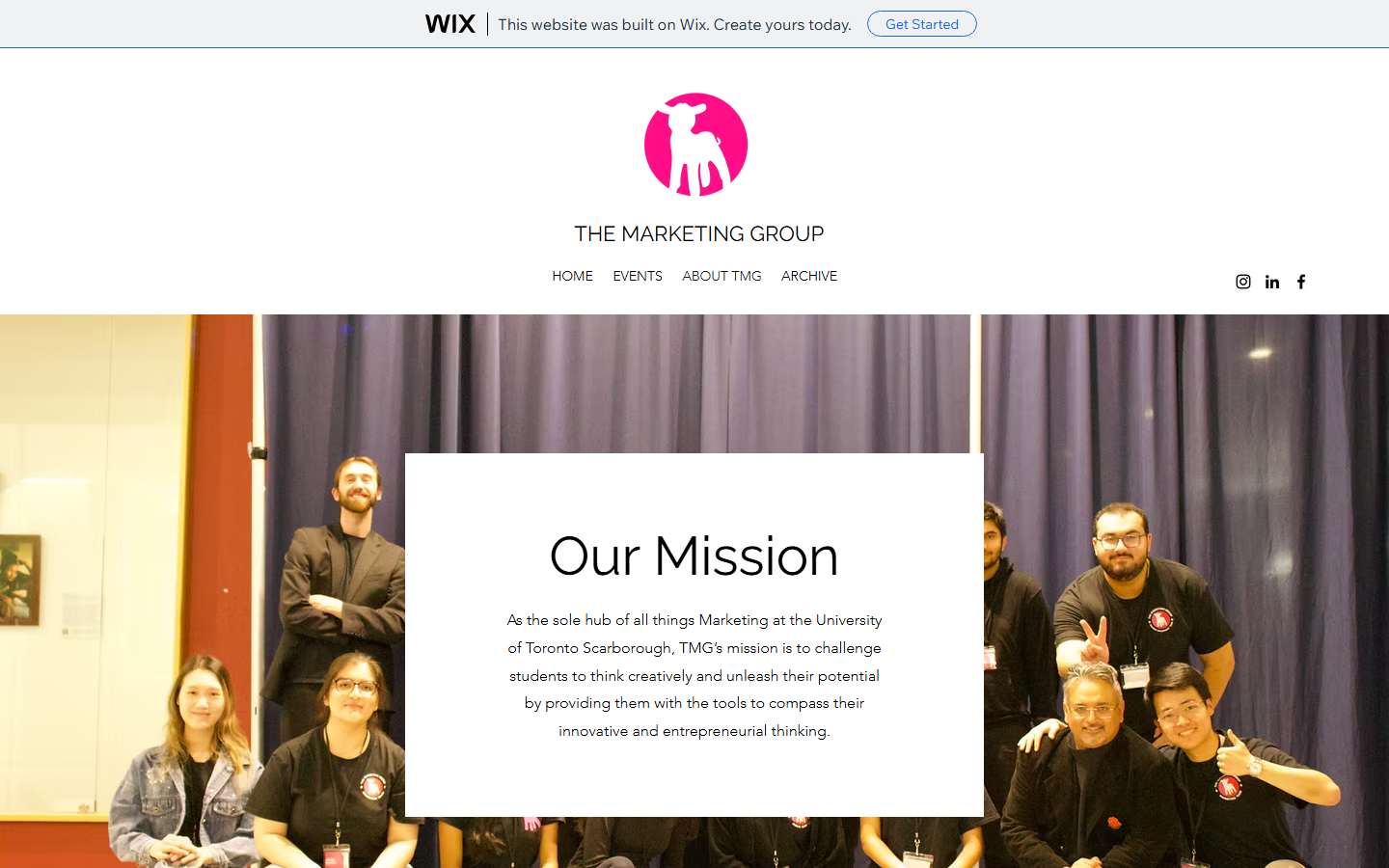 About page — before