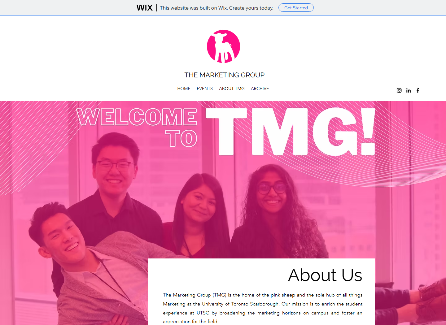 Homepage — before