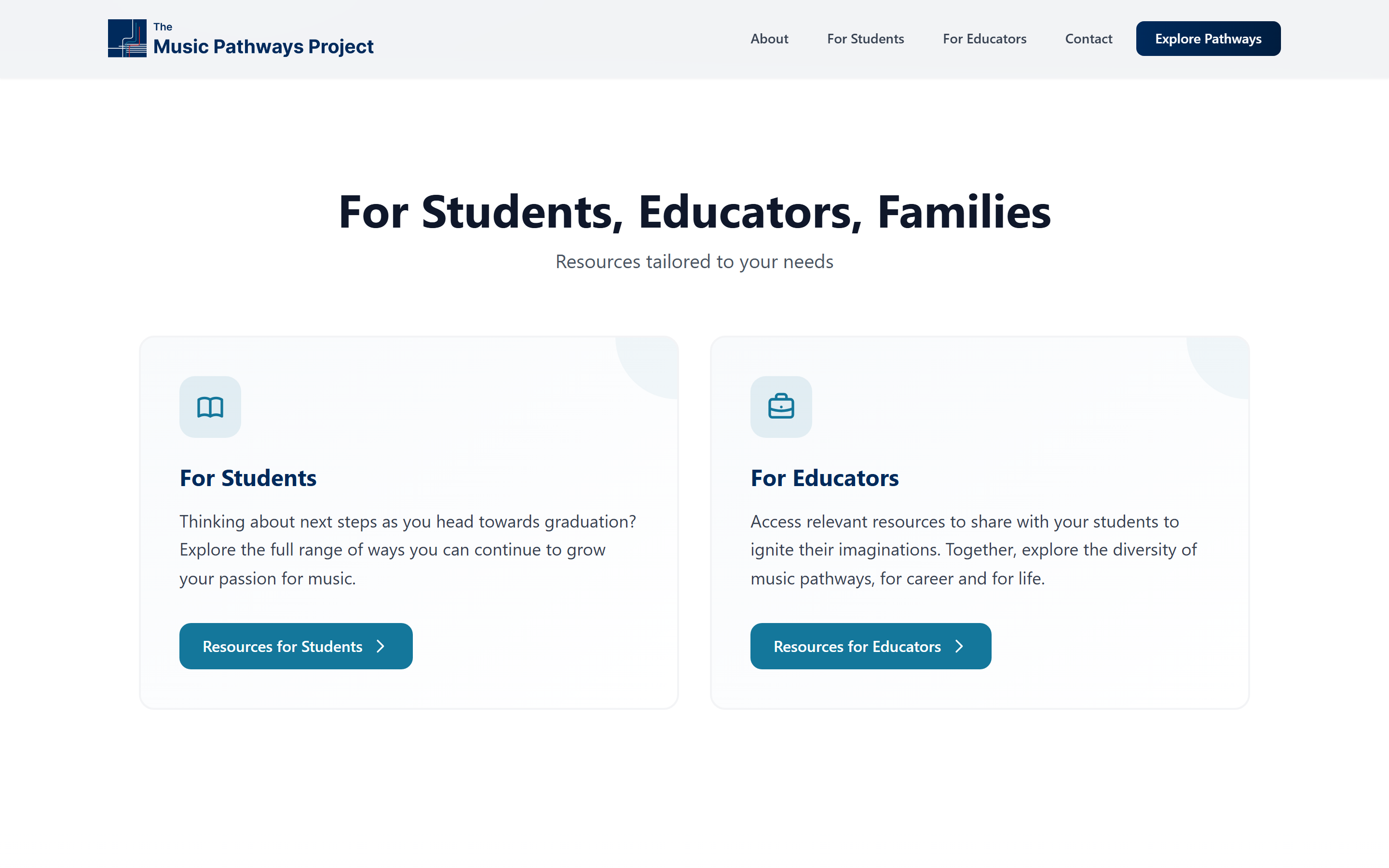 Dual-audience onboarding — screenshot