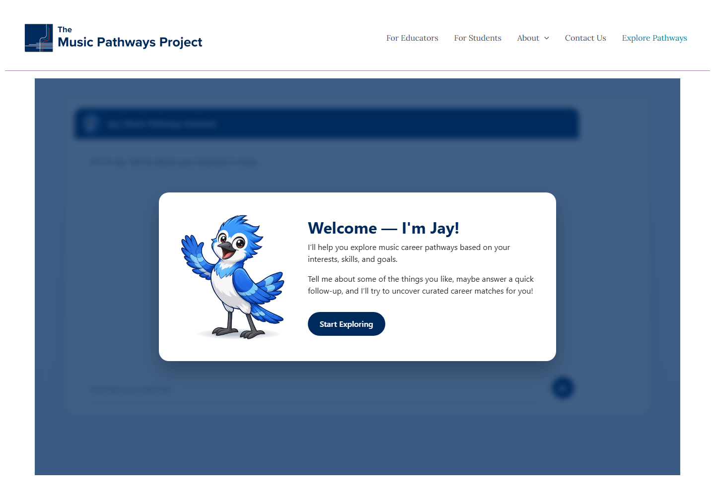 Chatbot and explorer — before
