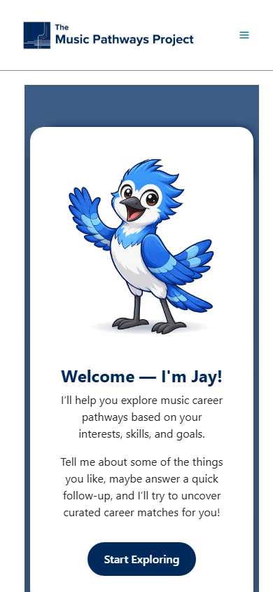 Mobile chatbot / explorer — before